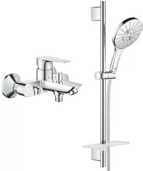 Смеситель для ванны Grohe BauEdge New 23604001 + 26591000