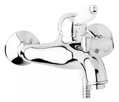 Смеситель для ванны хром, ручка белая Cezares Elite ELITE-VM-01-Bi