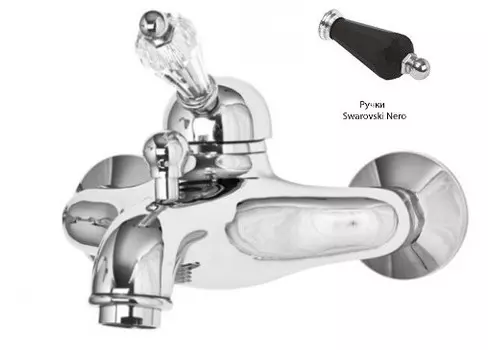 Смеситель для ванны хром, ручка Swarovski Nero Cezares Vintage VINTAGE-VM-01-Sw-N