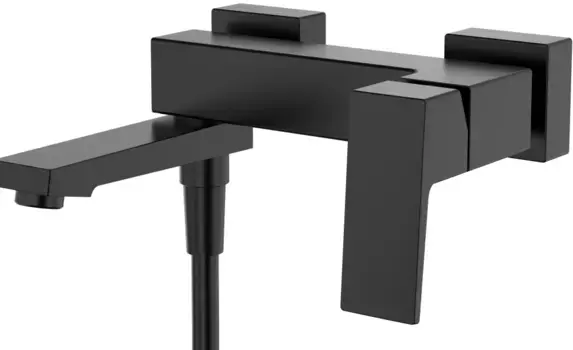 Смеситель для ванны Splenka S01.30.06 с душевым гарнитуром, черный матовый