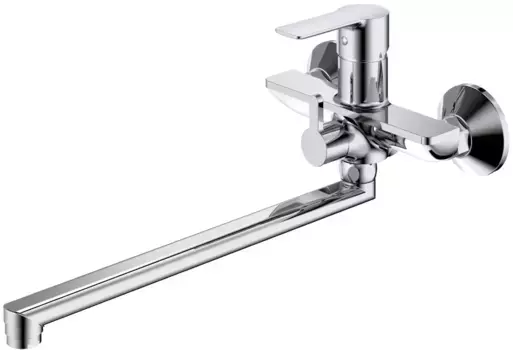 Смеситель для ванны Splenka S06.22 универсальный, с душевым гарнитуром, хром