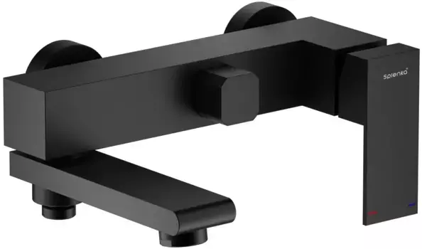 Смеситель для ванны Splenka S224.30.06 с душевым гарнитуром, черный матовый