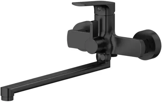 Смеситель для ванны Splenka S30.22.06 универсальный, с душевым гарнитуром, черный матовый