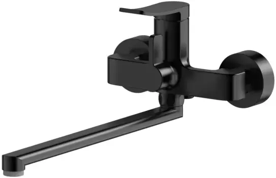 Смеситель для ванны Splenka S31.22.06 универсальный, с душевым гарнитуром, черный матовый