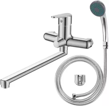 Смеситель для ванны Voda Breeze BZ31 универсальный, с душевым гарнитуром, хром