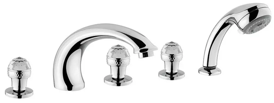 Смеситель на борт ванны Migliore Axo Swarovski ML.AXO-680F.CR