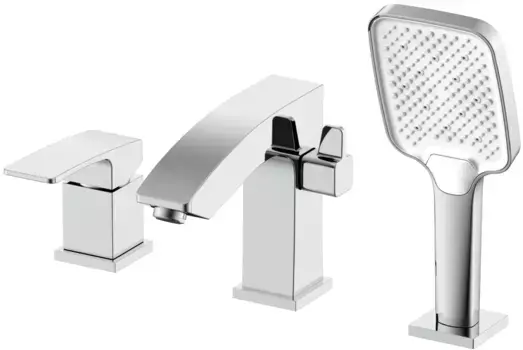 Смеситель на борт ванны Raglo R01.31 с душевым гарнитуром, хром