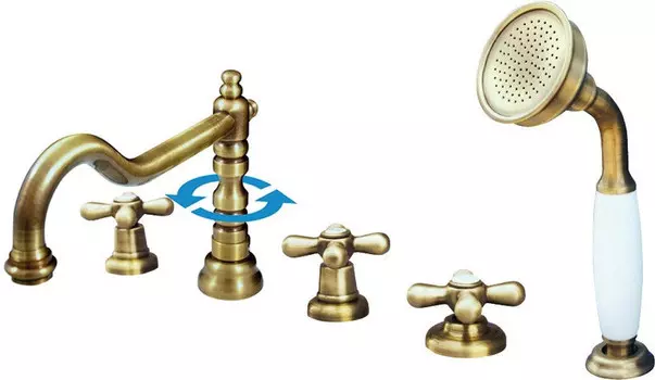 Смеситель на борт ванны Rav Slezak Morava MK164.5PSM