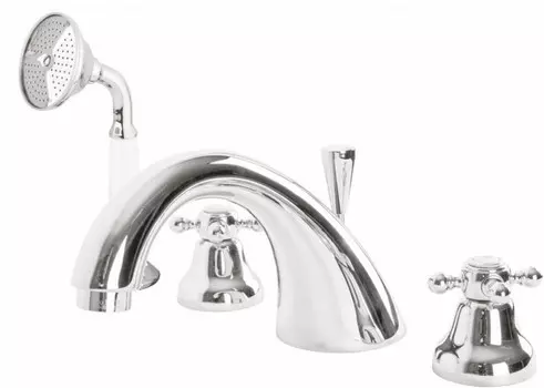 Смеситель на борт ванны с ручным душем Cezares Golf GOLF-BVD-01-BI