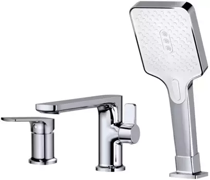 Смеситель на борт ванны Splenka S30.31 с душевым гарнитуром, хром