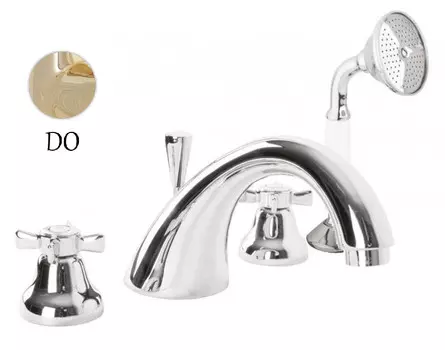 Смеситель на борт ванны золото 24 карат Cezares Lord LORD-BVD-03/24-Bi