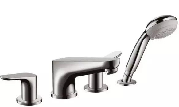 Смеситель на край ванны на 4 отверстия Hansgrohe Focus E2 31936000