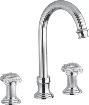 Смеситель на раковину на три отверстия хром, ручки swarovski Cezares Olimp OLIMP-BLS2-A-01-Sw