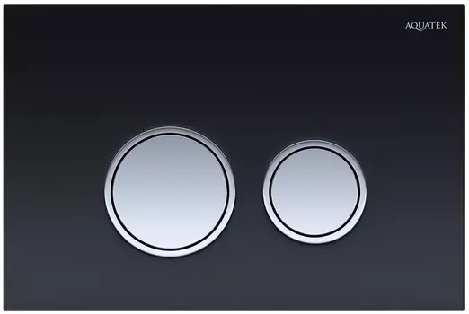 Кнопка смыва Aquatek KDI-0000029 для инсталляции, черный/хром