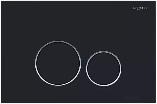 Кнопка смыва Aquatek KDI-0000020 для инсталляции, черный матовый/хром/черный матовый