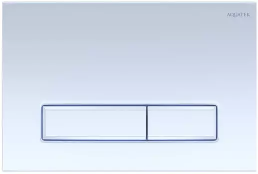 Кнопка смыва Aquatek Slim KDI-0000021 для инсталляции, белый глянец