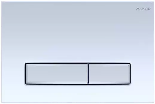 Кнопка смыва Aquatek Slim KDI-0000022 для инсталляции, белый глянец/никель