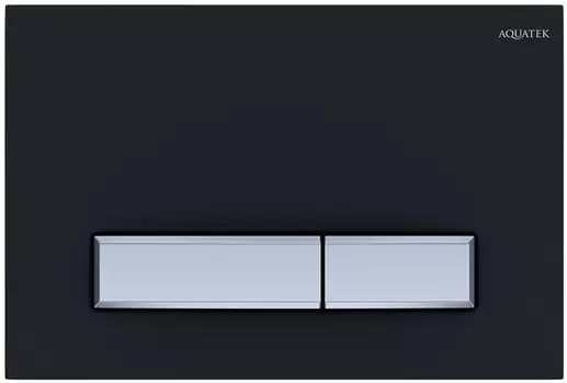 Кнопка смыва Aquatek Slim KDI-0000026 для инсталляции, черный матовый/никель