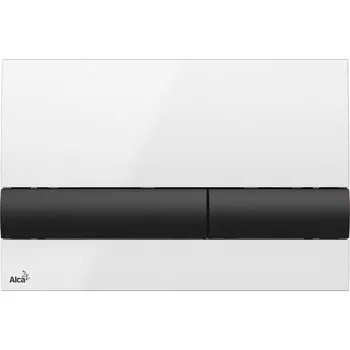 Смывная клавиша белый/черный для двойного смыва AlcaPlast M1710-8