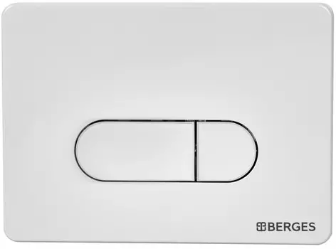 Кнопка смыва Berges Novum D1 040031 для инсталляции, белый глянец