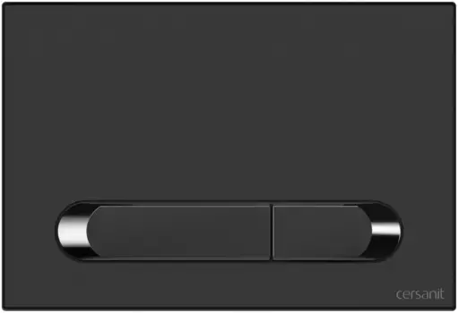 Кнопка смыва Cersanit Estetica A64112 для инсталляции, черный матовый/хром/черный матовый