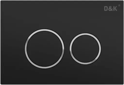 Кнопка смыва D&K Bayern DB1529025 для инсталляции, черный матовый/хром/черный матовый