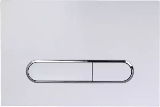Кнопка смыва Esbano OVL-17GW ESINOVL17GW для инсталляции, белый глянец/хром/белый глянец