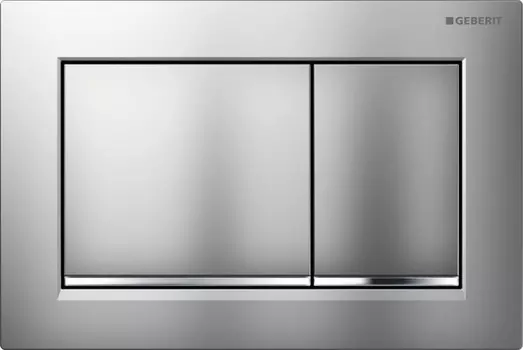 Смывная клавиша Geberit Omega30 матовый хром/глянцевый хром/матовый хром для двойного смыва 115.080.KN.1