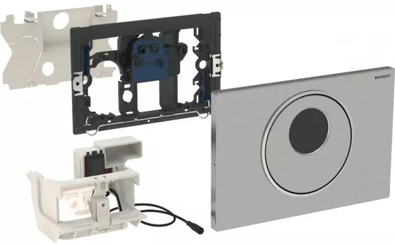 Смывная клавиша Geberit Sigma10, питание от сети, автоматический / бесконтактный / ручной смыв 115.890.SN.5