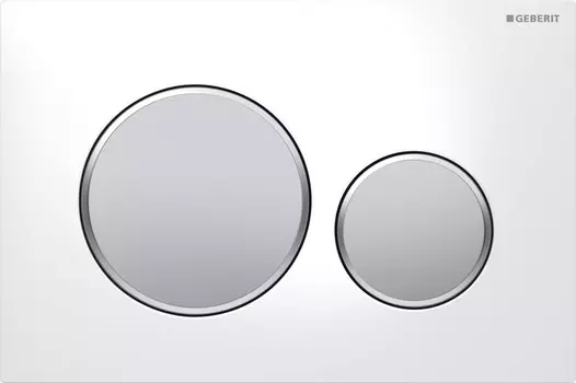 Кнопка смыва Geberit Sigma 20 115.882.KL.1 для инсталляции, белый/матовый хром