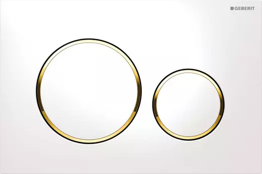 Кнопка смыва Geberit Sigma 20 115.882.KK.1 для инсталляции, белый/золотой/белый
