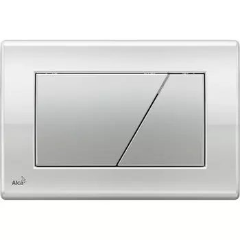 Смывная клавиша глянцевый хром/матовый хром для двойного смыва AlcaPlast M173
