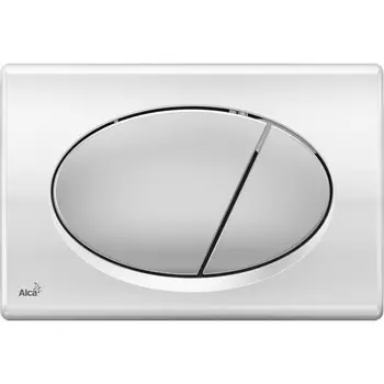 Смывная клавиша глянцевый хром/матовый хром для двойного смыва AlcaPlast M73