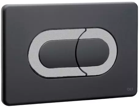 Смывная клавиша OLI Salina Soft touch черный/матовый хром/черный 640099