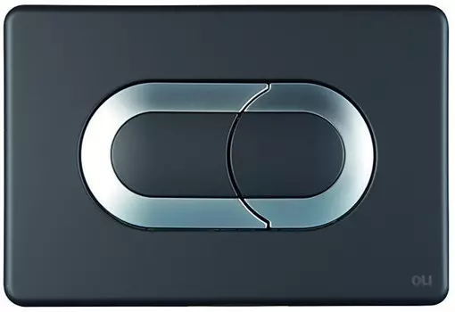 Кнопка смыва OLI Salina 640097 для инсталляции, черный/хром/черный