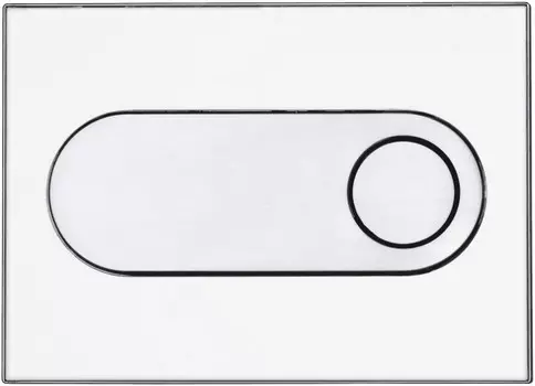 Кнопка смыва Pestan Onyx 40006363 для инсталляции, белый глянец/матовый хром