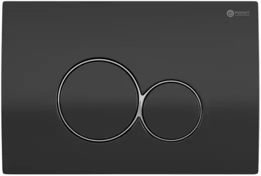 Кнопка смыва Point Виктория PN44061BC для инсталляции, черный матовый/хром/черный матовый