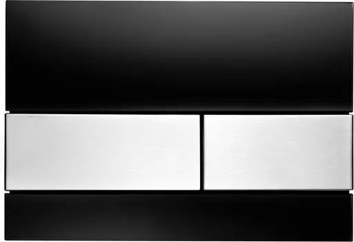 Кнопка смыва Tece TECEsquare 9240806 для инсталляции, с покрытием против отпечатков пальцев, черный/нержавеющая сталь