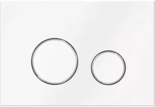 Кнопка смыва Veconi Round VFR005WCH для инсталляции, белый глянец/хром/белый глянец