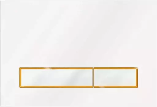 Смывная клавиша Veconi Square Design белый глянец/золотой матовый/белый глянец VFSD003WHG