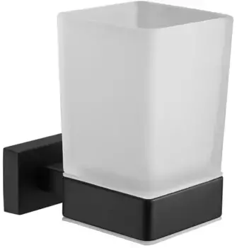 Стакан для зубных щеток Belz B90306 настенный, черный матовый