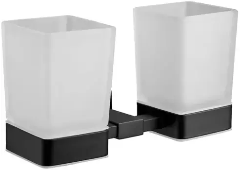 Стакан для зубных щеток Belz B90308 двойной, настенный, черный матовый