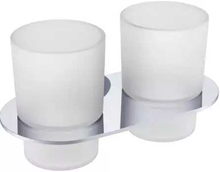 Стакан для зубных щеток Raglo R300.08 двойной, настенный, хром