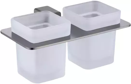 Стакан для зубных щеток Raglo R301.08.09 двойной, настенный, графит матовый