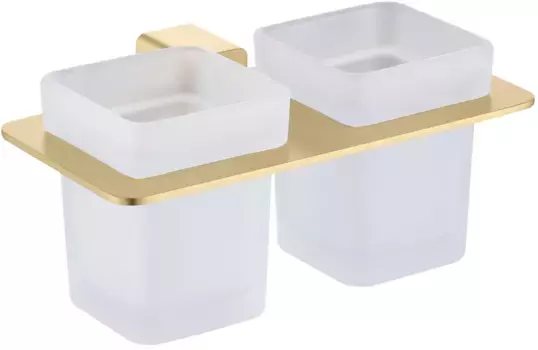 Стакан для зубных щеток Raglo R301.08.03 двойной, настенный, золотой матовый