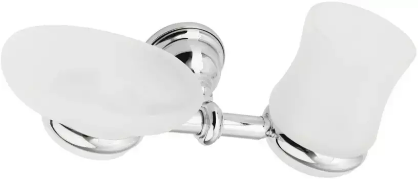 Стакан для зубных щеток с мыльницей Stil Haus Elite EL14(08) настенный, хром