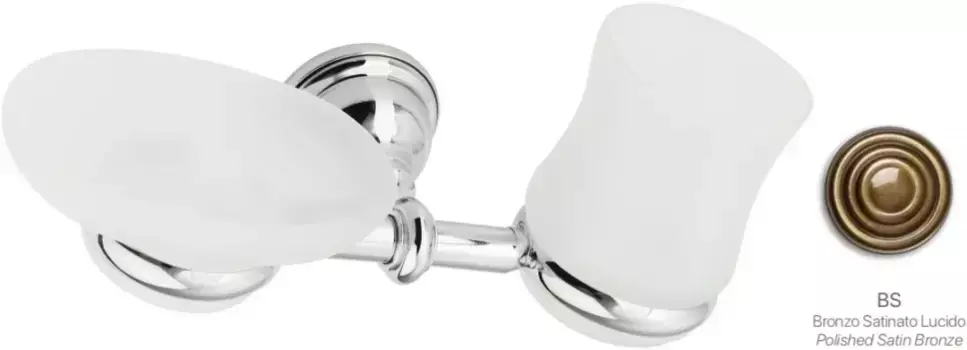 Стакан для зубных щеток с мыльницей Stil Haus Elite EL14(25) настенный, бронза