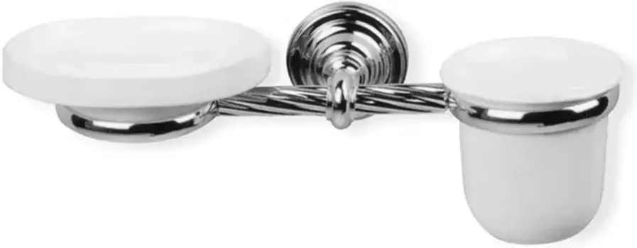 Стакан для зубных щеток с мыльницей Stil Haus Giunone G14(08) настенный, хром