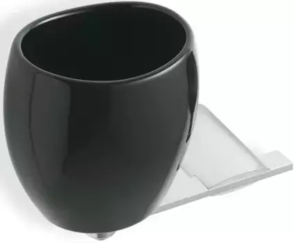 Стакан для зубных щеток Stil Haus Aria AR10(08-NE) настенный, хром/черный