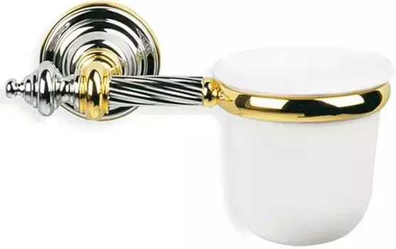 Стакан для зубных щеток Stil Haus Giunone G10(02) настенный, хром/золотой